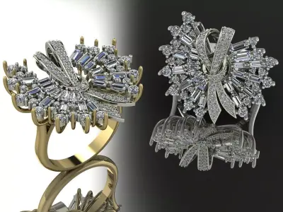 Jewelry Ring Gold 3D print model