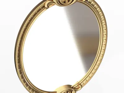 Carved Classic Mirror 08 Low-poly 3D model