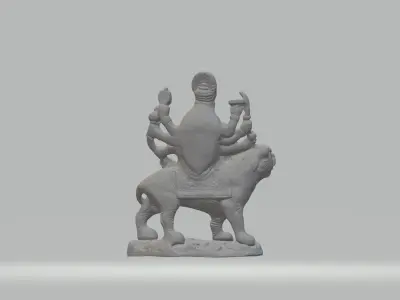 Bodhisattva riding a tiger 3D print model