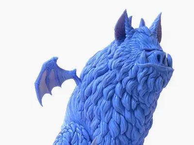 Gargoyle Creature Sculpture 3D print model