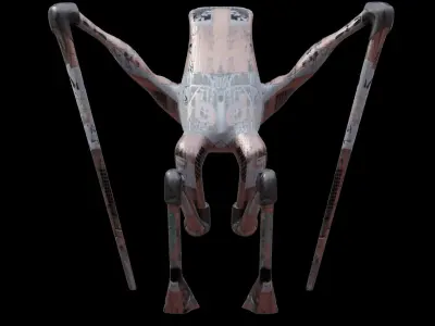 Low poly Robot Creature Free low-poly 3D model
