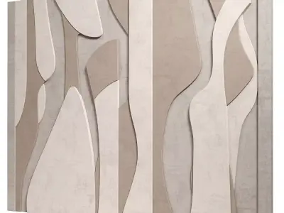 Decorativ panel wave 36 3D model