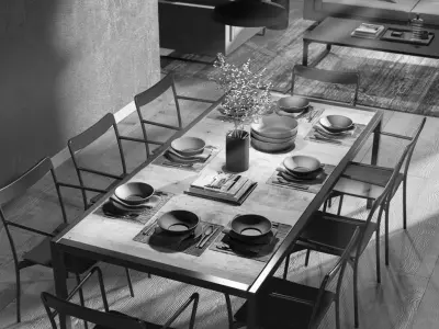 VRay - C4D Scene Files - Dining Room Interior 3D model 3D model