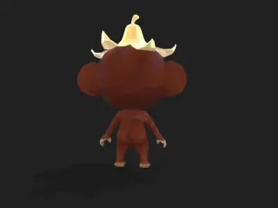 Cute Monkey Full Animation 1177 frames Cute Monkey 3D model