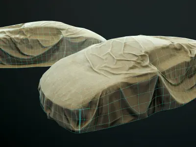 Car Cover b Low-poly 3D model