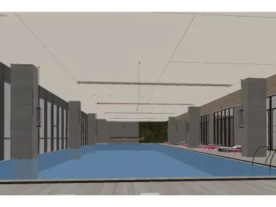 indoor swimming pool 3D model