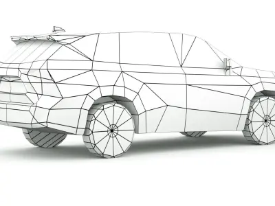 Toyota Highlander 2023 Low-poly 3D model