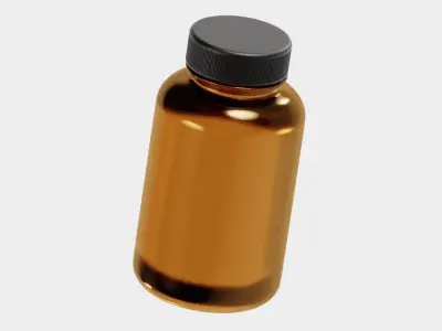 Medicine Bottle Low-poly 3D model
