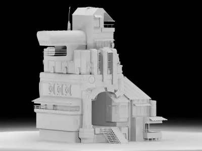 Post Apocalyptic Build 3D model
