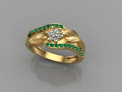 Women diamond ring 3dm 3D print model