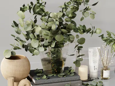 Decorative Set 215 Low-poly 3D model