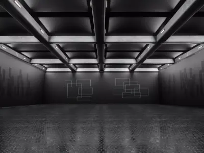 WAREHOUSE interior 3D car studio 3D model