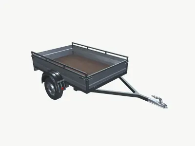 Trailer Low-poly 3D model