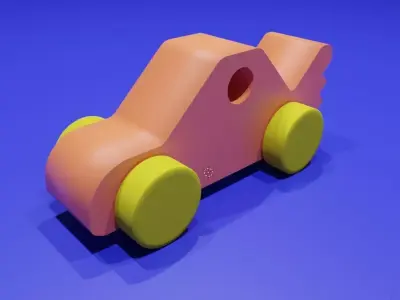 SUPER CAR Low-poly 3D model