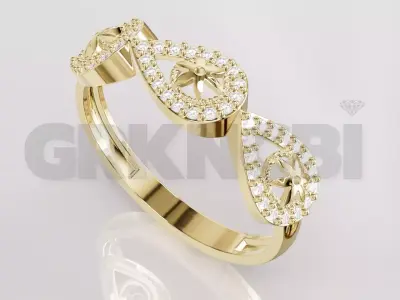 Jewelry Diamond Ring Model RG107 Free 3D print model
