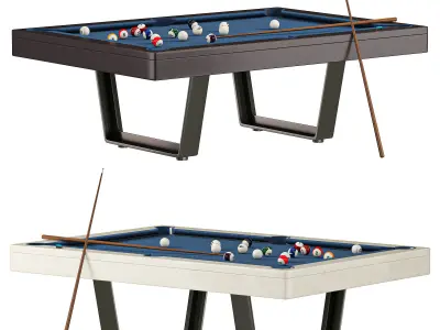 Presentation du billard Low-poly 3D model