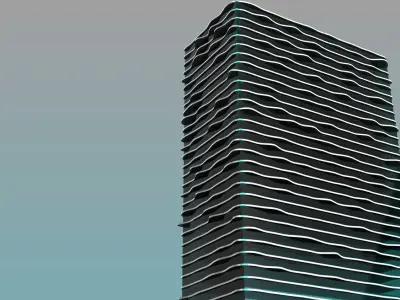 Liquid Architecture Parametric Tower Facade Design Grasshopper  3D model