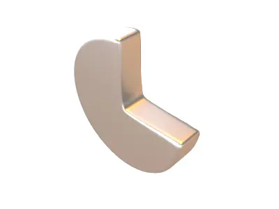 Seventy Five Percent Circle V1 002 Low-poly 3D model