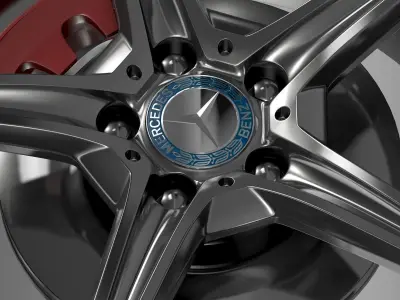 Mercedes Benz C 400 4Matic AMG line wheel 3D model