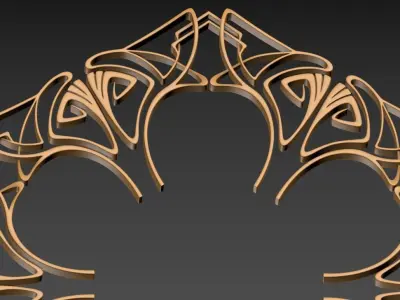 Art Nouveau frame 3D print model