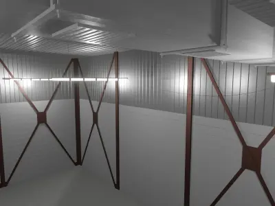 Car studio interior 3D model