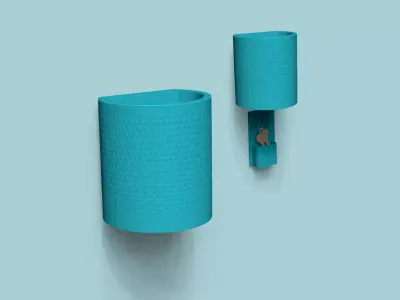 Wall Vase Key Hide STL - Secret Outdoor Decor 3D print model