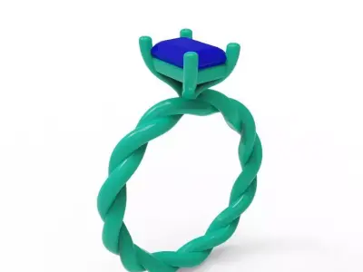 Twist ring 02 3D print model