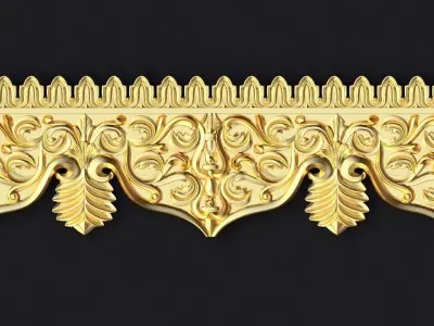 Central decor ornament for furniture 3D model 713
