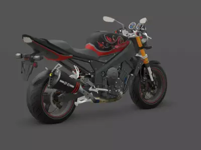 FV1100 HighPerformance Racing Motorcycle 3D Model Low-poly 3D model