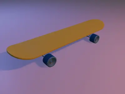 skateboard  5 skateboard in 1 file  Low-poly 3D model