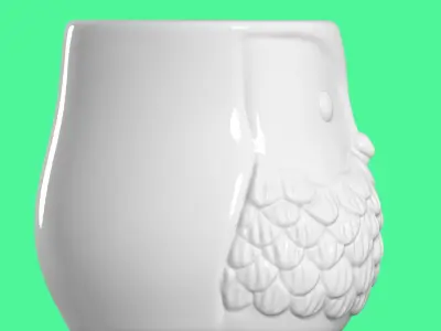 Beautiful vase owl  3D print model