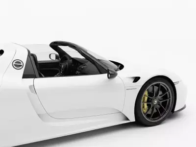 Porsche 918 Spyder Hybrid Hypercar Inspired Low-poly 3D model