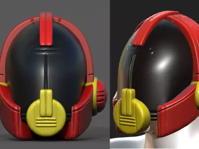 Helmet plastic mask protection pollution ball shaped Low-poly Low-poly 3D model get