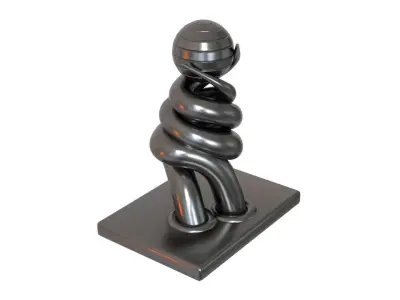 abstract model hug Low-poly 3D model