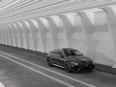 Car Track Scene 3D model