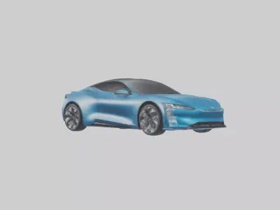 Electric Performance Coupe model Low-poly 3D model