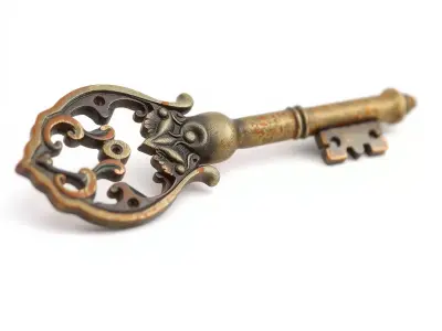Antique Ornate Key Model Pack Low-poly 3D model
