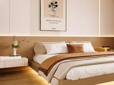 Modern Bedroom 3D Model 3D model