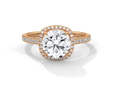 solitaire ring with detail images and 360 render videos 5 3D print model