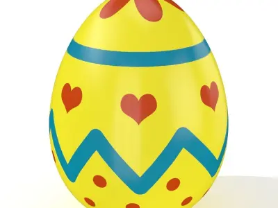 Easter egg N007 Low-poly 3D model