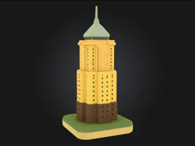 Iconic Tower Model  A Landmark of Style and Structure 3D model