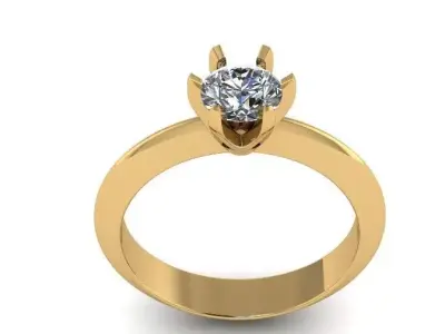 Engagement ring 3D print model