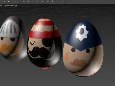 Easter Eggs kit  - volume 1 Low-poly 3D model