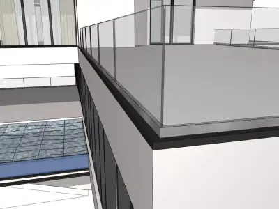 striking ultra modern cliffside residence designed 3D model