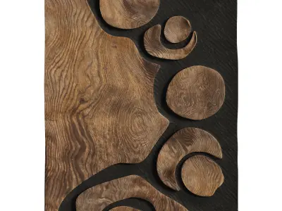 Wooden Wall Decoration by Fabian Ewert 3D model