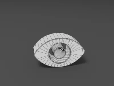 View circle Low-poly 3D model