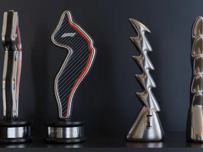 F1 Trophy - Emilia Romagna GP Trophy Low-poly 3D model