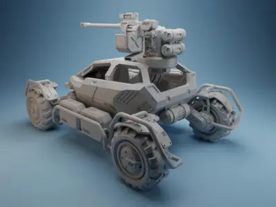 KV-Vehicle-001 space vehicle ADD-ON 3D print model
