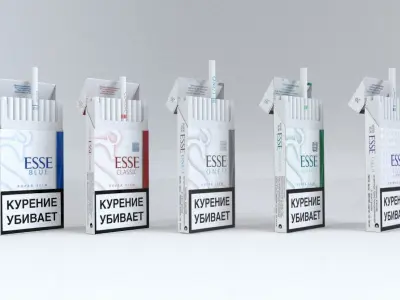 Cigarettes Pack Esse Series Low-poly 3D model