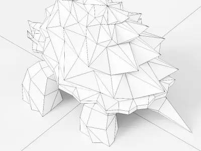 Old turtle 3d model  Low-poly 3D model